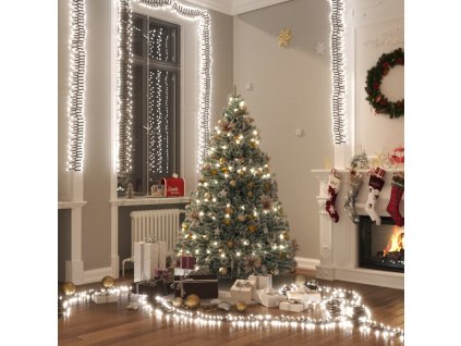 Světelný LED řetěz trs se 2000 LED diodami vícebarevný 17 m PVC [343245] (Barva Studená bílá a tmavě zelená)