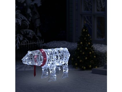 Medvěd světelná vánoční dekorace 45 LED 71 x 20 x 38 cm akryl [51008]