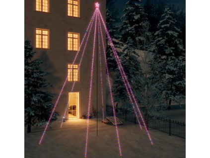 Vánoční světelný strom dovnitř i ven 1300 LED 8 m [328767] (Barva pestrá)
