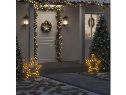 Vánoční světelná dekorace s hroty Hvězda 80 LED diod 60 cm [357725]