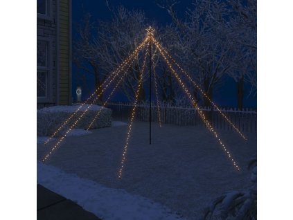 Vánoční světelný strom dovnitř i ven 576 LED světlo 3,6 m [51295]