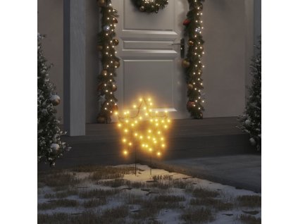 Vánoční světelné dekorace s hroty 3 ks Hvězda 50 LED diod 29 cm [357717]