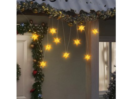 Svítící vánoční hvězdy s LED 10 ks 10 cm [356204]