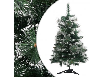 Umělý vánoční stromek se stojanem zelenobílý 60 cm PVC [340539]