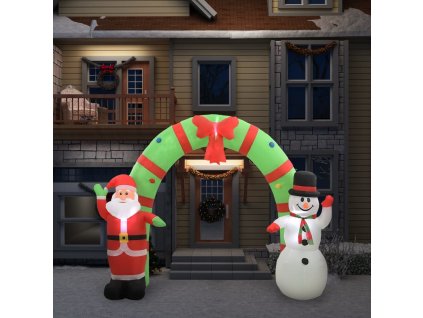 Vánoční nafukovací Santa a sněhulák brána LED 300 x 90 x 223 cm [289303]