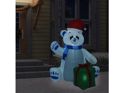 Vánoční nafukovací lední medvěd s LED dovnitř i ven 1,8 m [331407]