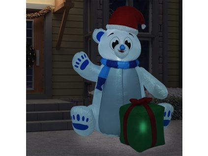 Vánoční nafukovací lední medvěd s LED dovnitř i ven 2,4 m [331409]