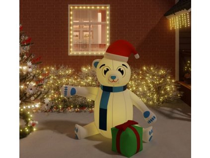 Vánoční nafukovací medvěd s LED diodami 180 cm [345286]