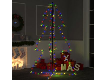 Vánoční stromek kužel 200 LED diod dovnitř i ven 98 x 150 cm [328579]