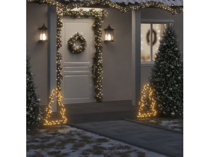 Vánoční světelná dekorace s hroty Stromek 80 LED diod 60 cm [357719]