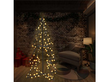 Vánoční stromek kužel 160 LED diod dovnitř i ven 78 x 120 cm [51005]