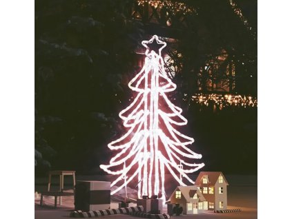 Skládací vánoční stromek s teplými bílými LED 87 x 87 x 93 cm [343297]