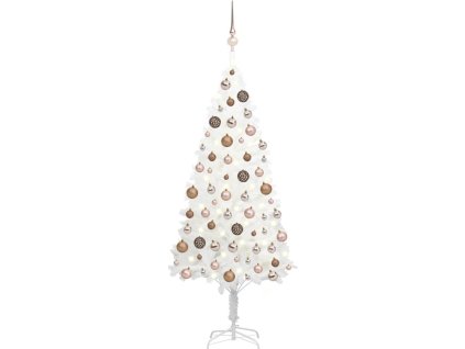 Umělý vánoční stromek s LED a sadou koulí 150 cm [3077633]