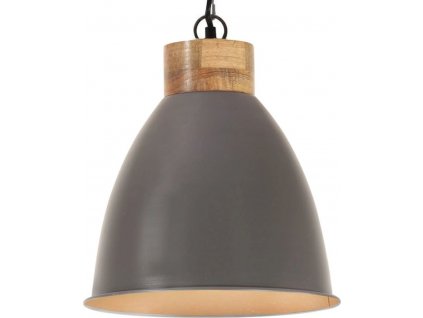 Industriální závěsná lampa železo masivní dřevo 35 cm E27 [320887]