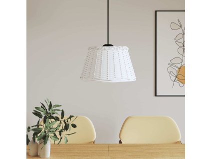 Stínidlo na lustr Ø 50 x 30 cm proutěné [364371] (Barva Bílá)