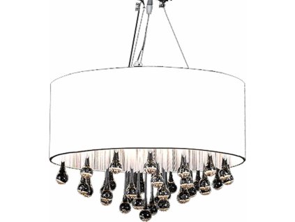 Lustr s 85 křišťály [60345] (Barva Bílá)