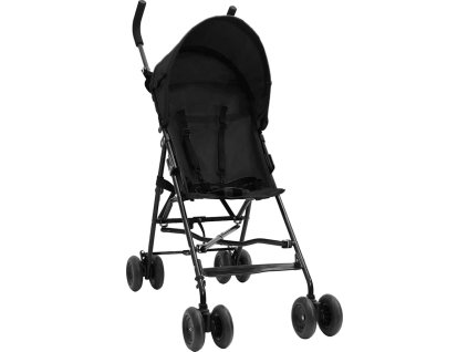 Dětský kočárek a černý ocel [10396] (Barva Antracitová)