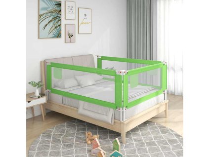 Dětská zábrana k postýlce 140 x 25 cm textil [10192] (Barva Zelená)