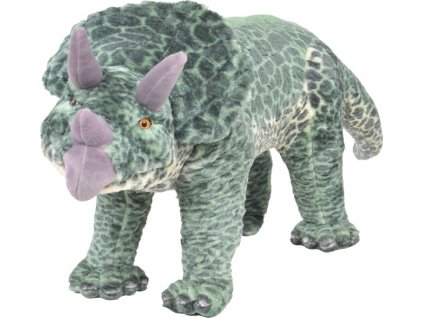 Stojící plyšová hračka dinosaurus triceratops zelený XXL [91344]