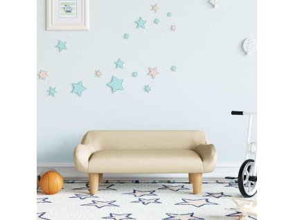 Dětská pohovka 70 x 40 x 24 cm textil [3196343] (Barva Krémová)