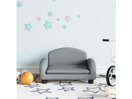 Dětská pohovka 50 x 40 x 30 cm textil [3196369] (Barva Světle šedá)