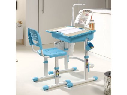Nastavitelný dětský stůl Comfortline 301 s židlí a bílý [442704]