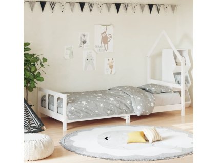 Dětská postel 90 x 200 cm masivní borové dřevo [834568] (Barva Bílá)