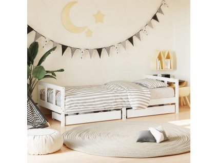 Dětská postel se zásuvkami 90x200 cm masivní borové dřevo [834409]