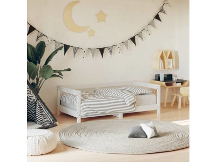 Dětská postel 70 x 140 cm masivní borové dřevo [834397] (Barva Bílá)