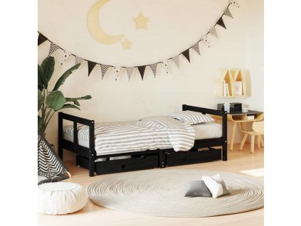 Dětská postel se zásuvkami 80x160 cm masivní borové dřevo [834414]