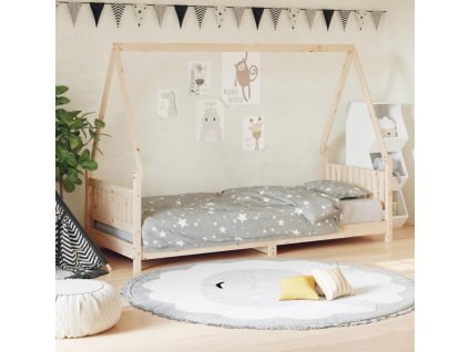 Dětská postel 80 x 200 cm masivní borové dřevo [834496] (Barva Bílá)