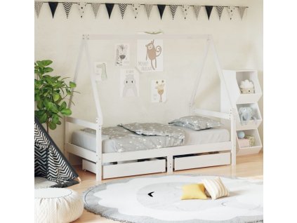 Dětská postel se zásuvkami 80x160 cm masivní borové dřevo [834475]