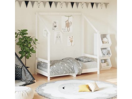 Dětská postel 70 x 140 cm masivní borové dřevo [835707] (Barva Bílá)