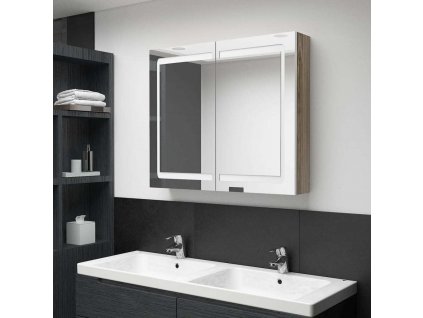 LED koupelnová skříňka se zrcadlem 80 x 12 x 68 cm [326516]