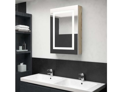 LED koupelnová skříňka se zrcadlem 50 x 13 x 70 cm [326493]