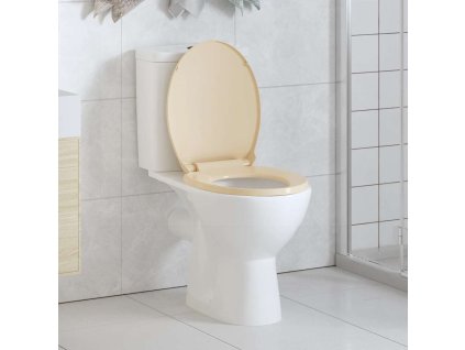 WC sedátko s pomalým sklápěním oválné [145820] (Barva Béžová)