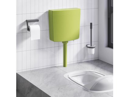 Splachovací WC nádržka se spodním přívodem vody 3/6 l [148007] (Barva Olivová)