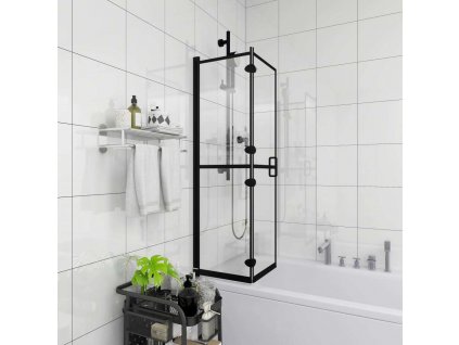 Skládací sprchový kout ESG 80 x 140 cm černý [150818]