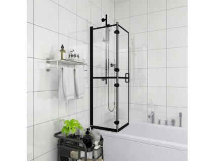 Skládací sprchový kout ESG 120 x 140 cm černý [150820]