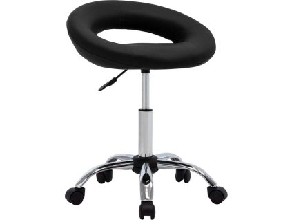 Pracovní židle na kolečkách umělá kůže [323664] (Barva Černá)