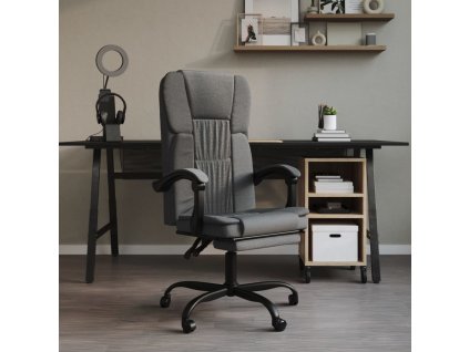 Polohovací kancelářská židle textil [349618] (Barva Tmavě šedá)