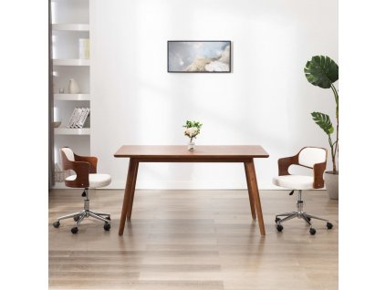 Otočná kancelářská židle ohýbané dřevo a textil [3054849]