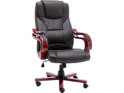 Masážní kancelářská židle pravá kůže [20567]