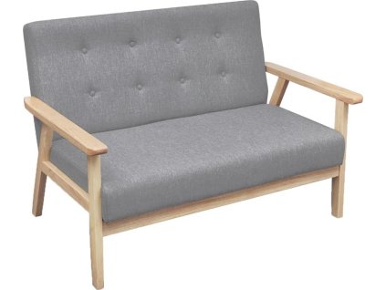 Dvousedačka, textilní čalounění, [242226] (Barva Světle šedá)