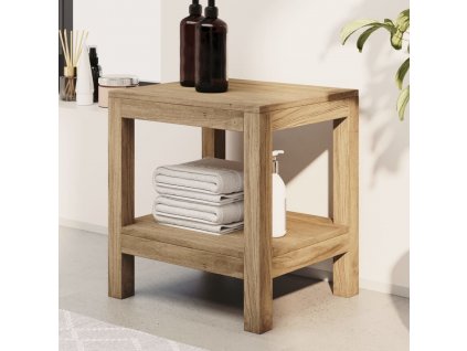 Odkládací stolek do koupelny 45x35x45 cm masivní teakové dřevo [340747]