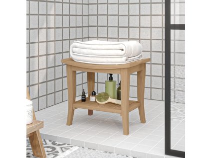 Odkládací stolek do koupelny 50x35x45 cm masivní teakové dřevo [340748]