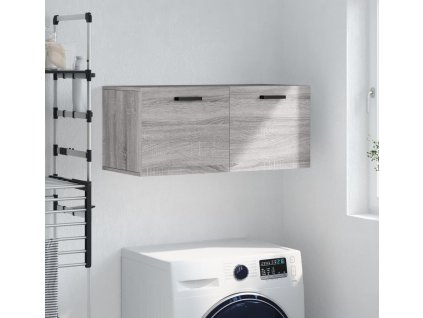 Nástěnná skříňka 80 x 36,5 x 35 cm kompozitní dřevo [830082] (Barva Šedá sonoma)