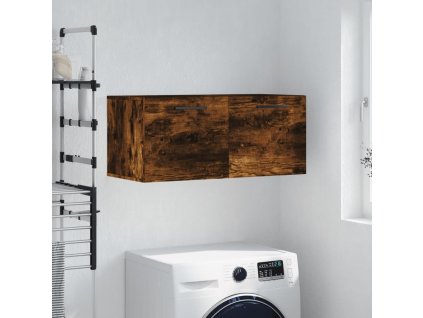 Nástěnná skříňka 80 x 36,5 x 35 cm kompozitní dřevo [830107] (Barva Hnědý dub)