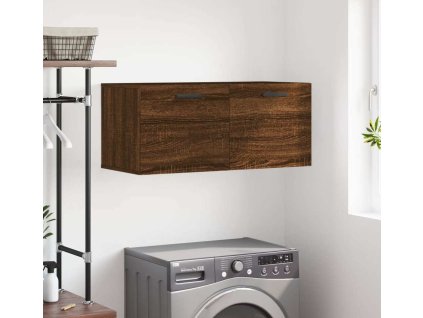 Nástěnná skříňka 80 x 36,5 x 35 cm kompozitní dřevo [830089] (Barva Kouřový dub)