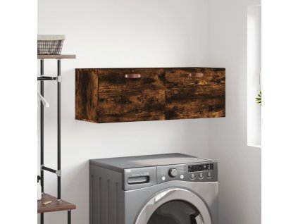 Nástěnná skříňka 100x36,5x35 cm kompozit [830113] (Barva Kouřový dub)
